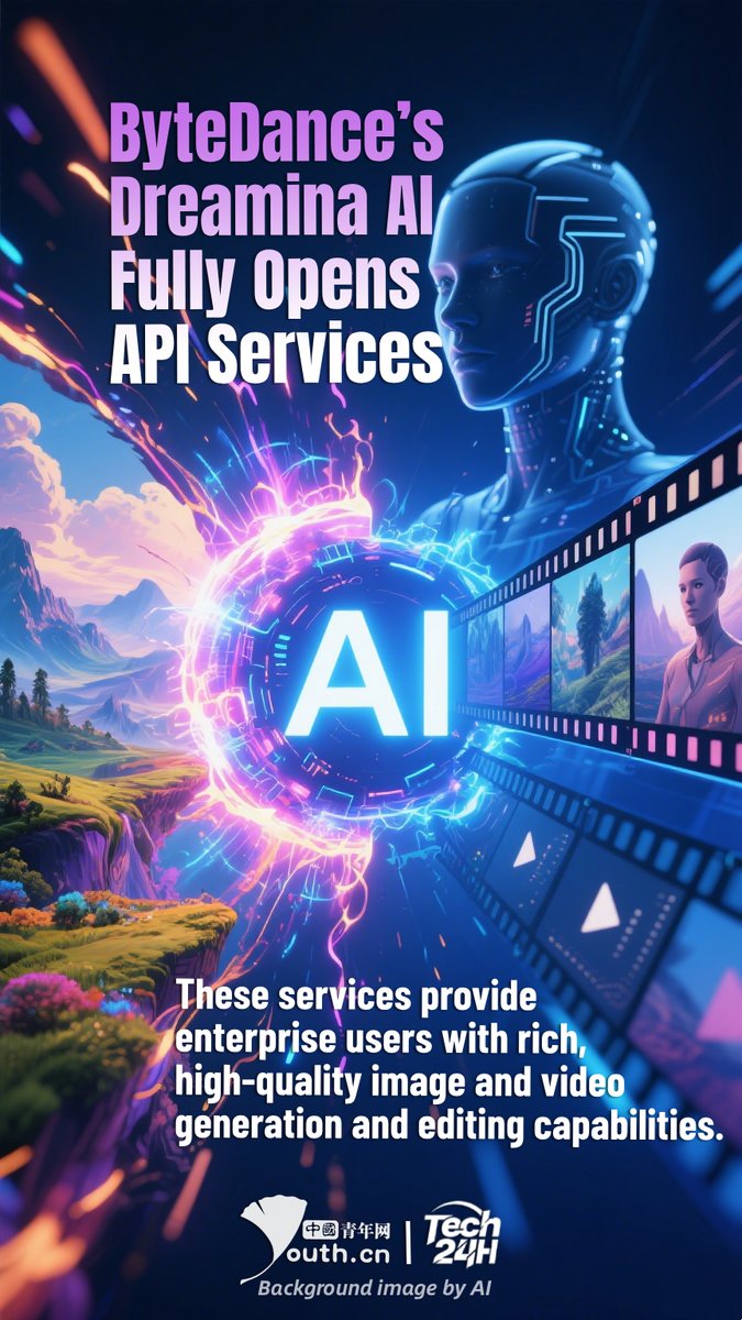 YouthChina's tweet image. #DreaminaAI, in collaboration with #Volcengine, has fully opened its #APIservices. These include cutting-edge models such as Text-to-Image 3.0, Text-to-Image 3.1, Image-to-Image 3.0, Video Generation 3.0 Pro, digital human OmniHuman (18.670, -1.63, -8.03%), and motion imitation…