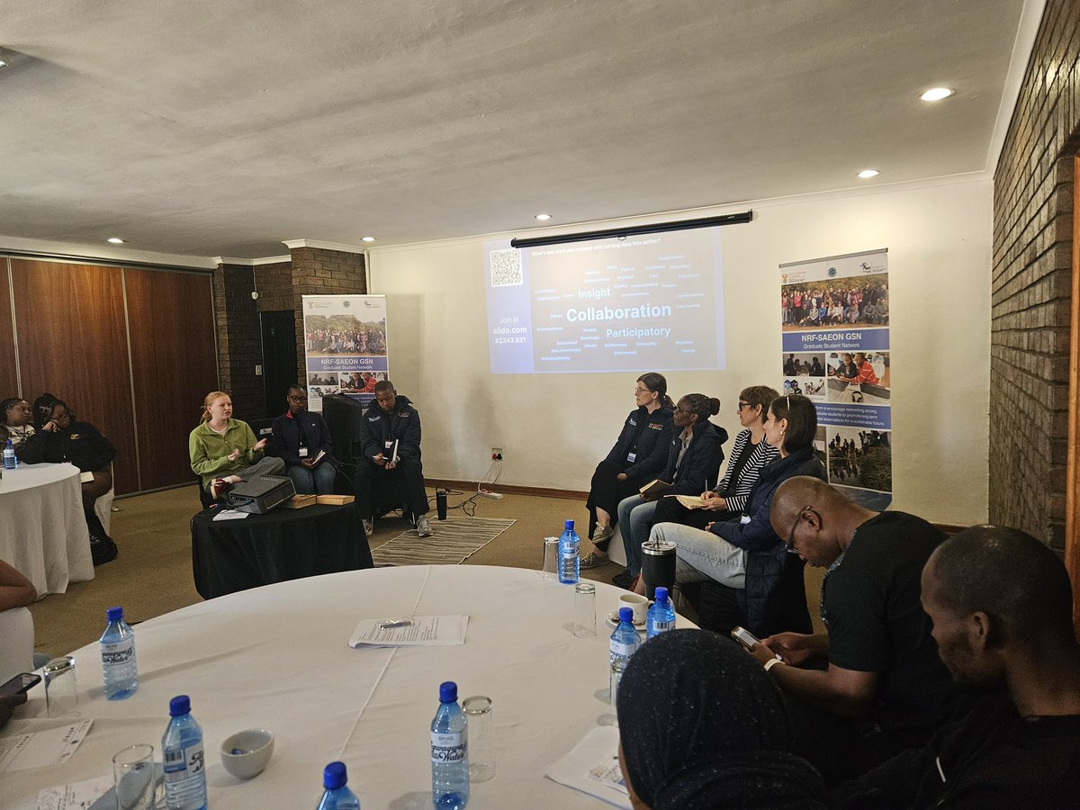 We hosted a truly productive and thought-provoking panel discussion: “Date to Action”. This highlighted the importance of structuring our research towards investigating human challenges and the importance of community interaction. #GSNIndibano2025 <a href="/Saeonews/">SAEON</a> <a href="/NRF_News/">National Research Foundation of South Africa</a> <a href="/dstigovza/">DEPARTMENT OF SCIENCE,TECHNOLOGY & INNOVATION</a>