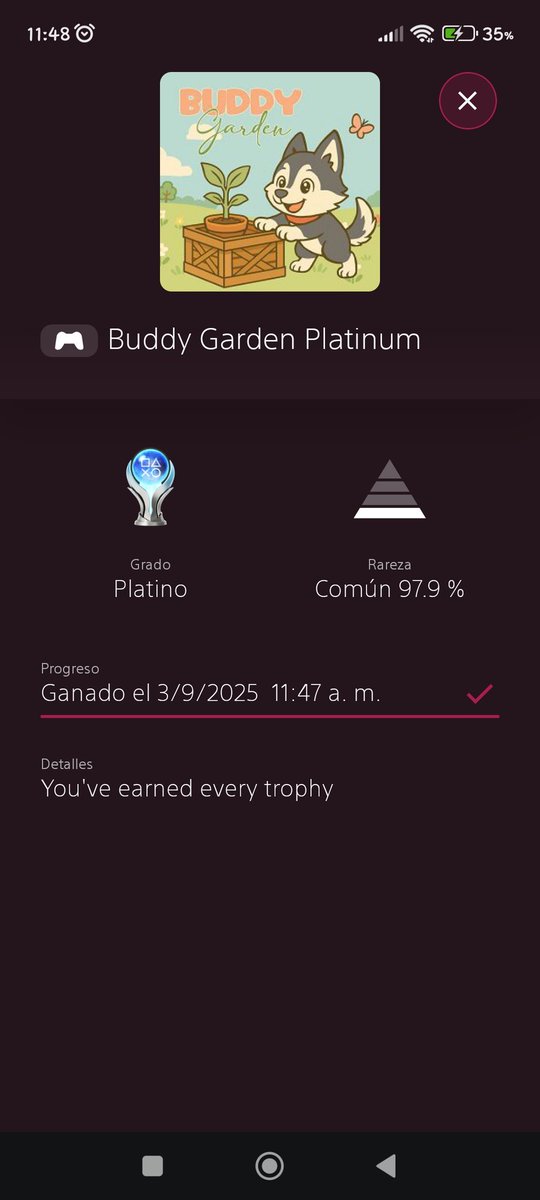 Platino 🏆 161 Buddy Garden!!! Gracias <a href="/WaddysWDS/">🏆WaddysWDS🏆</a> por el premio 😊