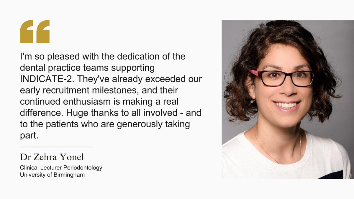 Exciting update 📣

The INDICATE-2 study, funded by @Haleon_Health, is trialling a new pathway to spot Type 2 diabetes early in dental practices - and has already recruited 1,775 participants, more than double the August target. 
Thanks to all involved! birmingham.ac.uk/news/2025/from…