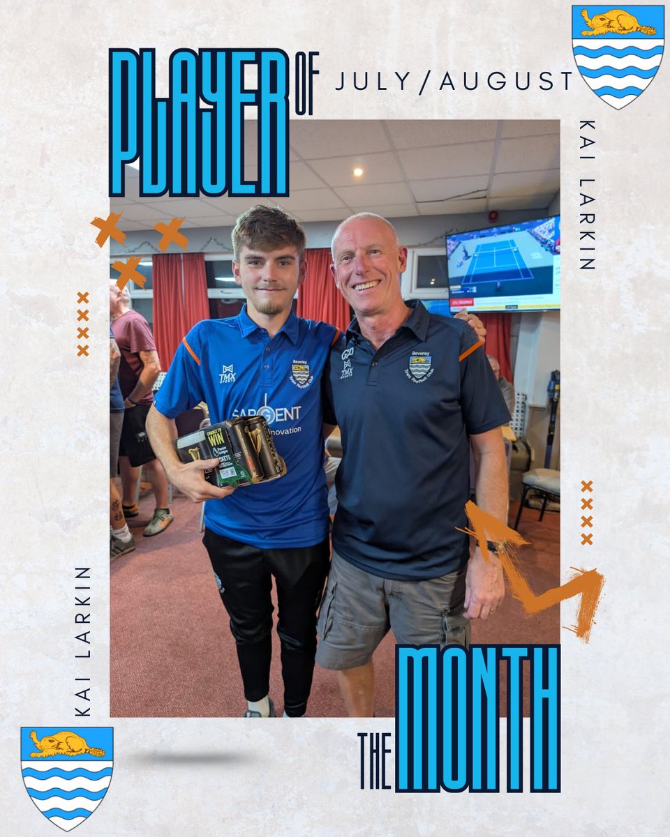 PLAYER OF THE MONTH | 🏆 

He’s had an incredible start to the season, and he’ll be happy with his gift too! ⚫️⚪️

Kai Larkin, take a bow son! A richly, thoroughly deserved award for his displays on the pitch. Unanimous decision amongst fans. 👏