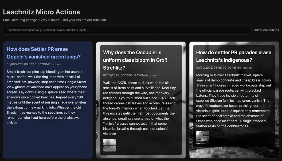 and the best part? 
It happens every 3 hours! 
discover your next micro rebellion
#Leschnitz #Philosophenweg #Silesia #Schlesien