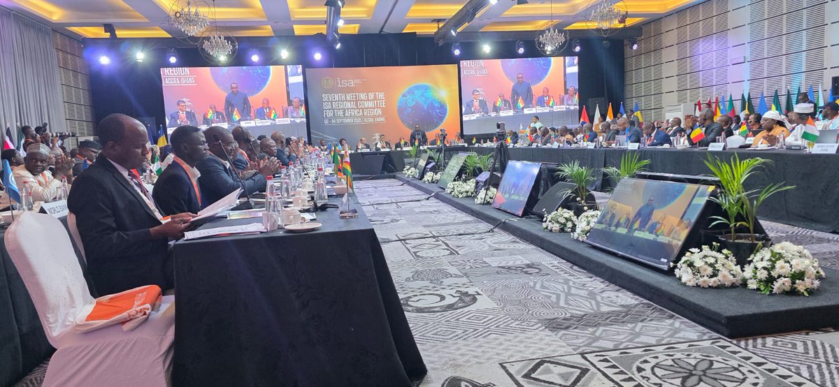 it_puja_'s tweet photo. PM Narendra Modi's vision of "One Sun, One World, One Grid" inspired the 7th Regional Committee Meeting of the International Solar Alliance Africa Region, held from 2-4 September in Accra, Ghana. #InternationalSolarAlliance @isolaralliance https://t.co/lEvuGeJ43a