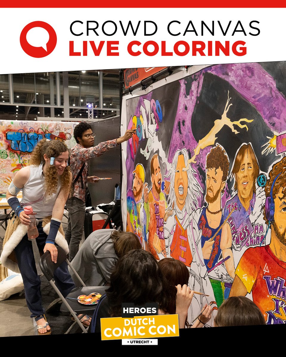 Once again, you’ll have the chance to unleash your creativity on the gigantic Crowd Canvas. You can’t miss it in Hall 9! 

Get inspired by our Comic Artists and express yourself like a true creator. Join in and leave your mark! 🖌️🎨