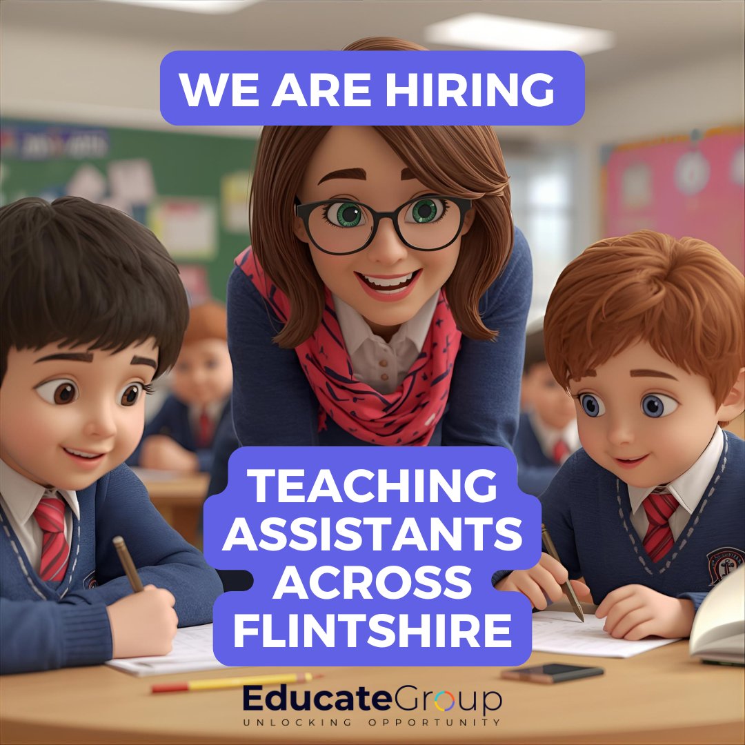 Search our opportunities at educate-group.co.uk, or ☎️ speak to our friendly team on 01978 281881
#teachingjobs #teachers #teachingassistant #supplyagency #careeropportunities #teaching #QTS #NQT #ECT #supplyteaching #jobsinteaching #teach #educationjobs #schooljobs #educate