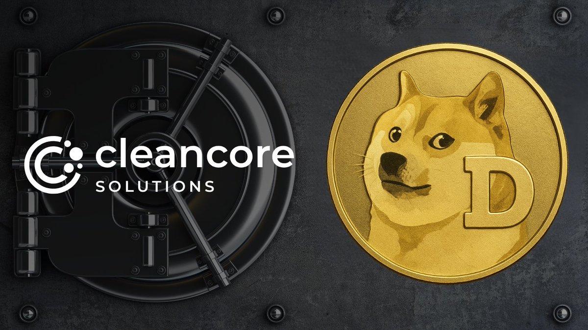 🚨 OFFICIAL DOGE TREASURY ANNOUNCED On Sept 2, CleanCore (NYSE: $ZONE)  revealed a $175,000,420 PIPE to create the first Dogecoin Treasury,  sponsored by the Dogecoin Foundation and operated with House of Doge.