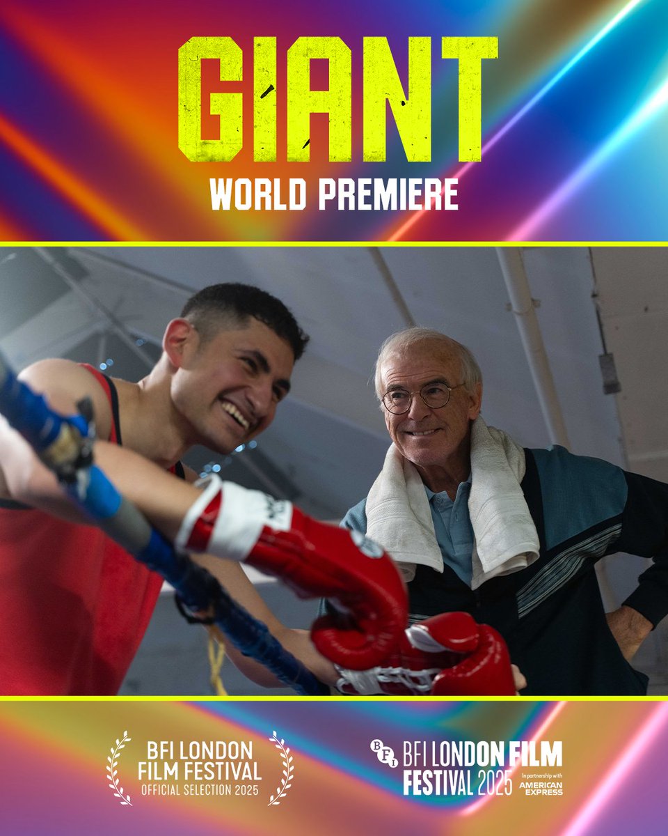 Giant will have its World Premiere at the 69th #BFILondonFilmFestival this October. Starring Pierce Brosnan and Amir El-Masry, from executive producer Sylvester Stallone, and written and directed by Rowan Athale. #GiantTheMovie is based on the incredible true story of British