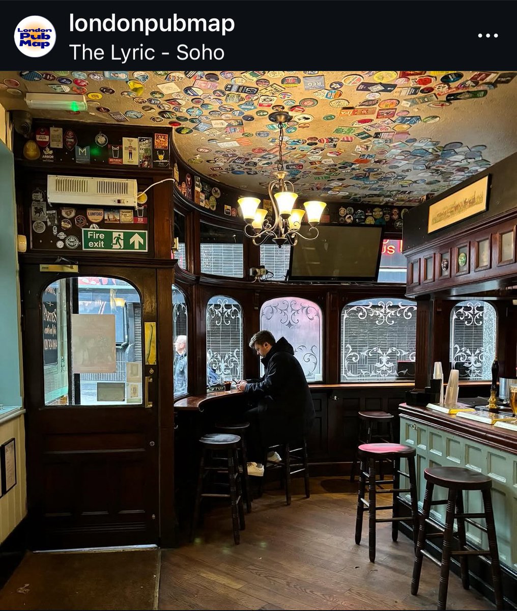 LondonPubMap's tweet image. The Lyric on Great Windmill Street in Soho. The joys of having a quiet pint.
#lyric #soho #pub