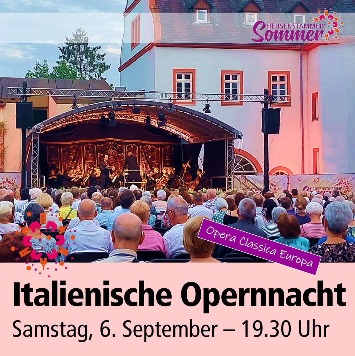 Steffen Ball (@steffenball) on Twitter photo Heusenstammer Sommer: Italienische Opernnacht. 🇮🇹Meisterwerke wie La Traviata, Tosca oder Der Barbier von Sevilla.
 👉 Wo? Open-Air-Bühne im Schlossinnenhof, Im Herrngarten 1
 👉 Um? 19.30 Uhr
 👉 Eintritt: VVK ab 39 €
Infos: 🌐 heusenstamm.de Heusenstammer Sommer: Italienische Opernnacht. 🇮🇹Meisterwerke wie La Traviata, Tosca oder Der Barbier von Sevilla.
 👉 Wo? Open-Air-Bühne im Schlossinnenhof, Im Herrngarten 1
 👉 Um? 19.30 Uhr
 👉 Eintritt: VVK ab 39 €
Infos: 🌐 heusenstamm.de