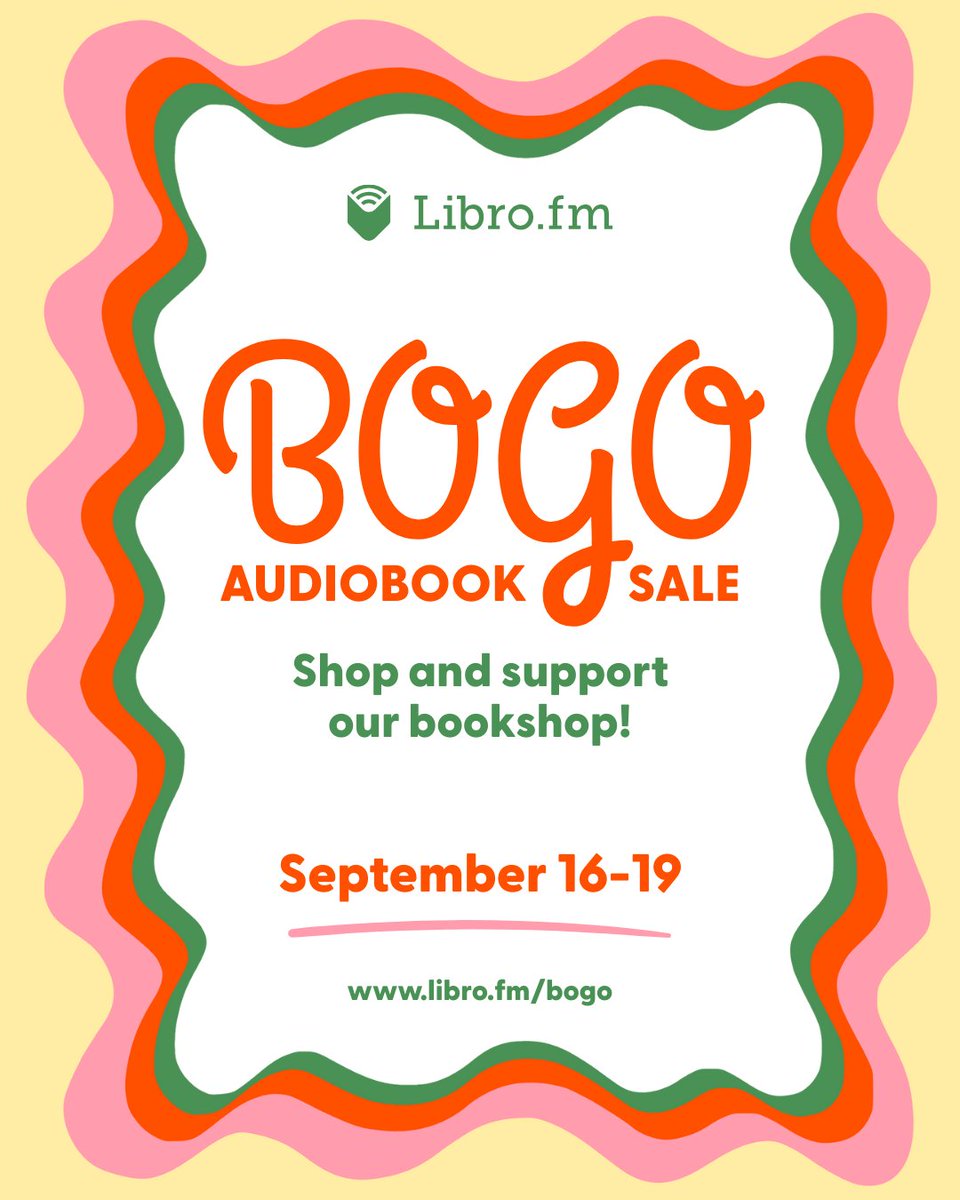 ¡Compra uno y llévate otro gratis en audiolibros de <a href="/librofm/">Libro.fm</a> del 16 al 19 de septiembre! 🎧 ¡Cada compra ayuda a nuestra librería!

🍉It’s a buy-one-get-one audiobook sale from <a href="/librofm/">Libro.fm</a>, September 16-19 🎧 Every purchase supports our bookshop!

🎉libro.fm/bogo?bookshop=…