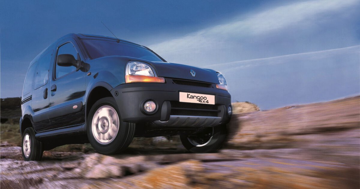 Vroom101's tweet photo. @MotoNutJob I was always fond of the Kangoo Trekka. 

I have an unnecessary desire to stick the engine from a Megane RS under the bonnet of one for shits &amp; giggles (and probably a lot of mechanical/electrical woe). https://t.co/ADMuORroRF