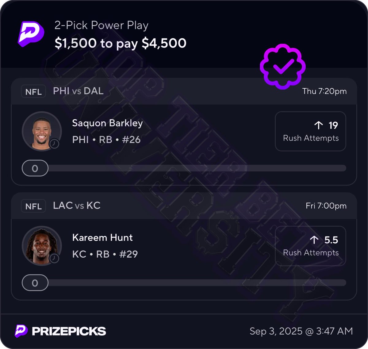 EARLY WEEKEND NFL 🔒 1U 2-Man play (not a NUKE) … but let’s kick off NFL right, babyyyy 🏈💰

whop.com/toptierfree