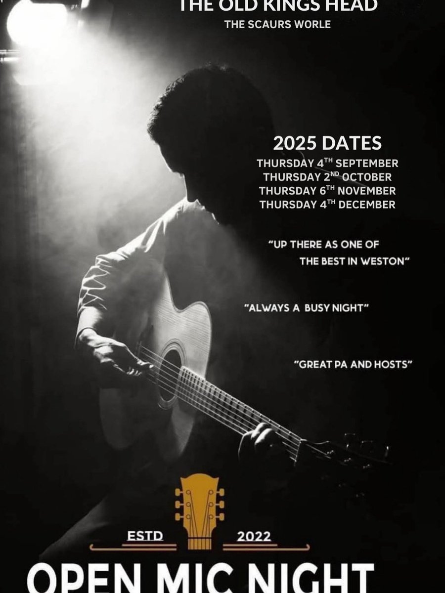 Many acts have been booked by ourselves of the back of an open mic night performance. 
Why not show up tomorrow(Thursday)at 8pm and show us what you’ve got.