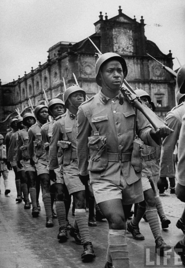 Portuguese-Mozambican troops in Goa India, 1950