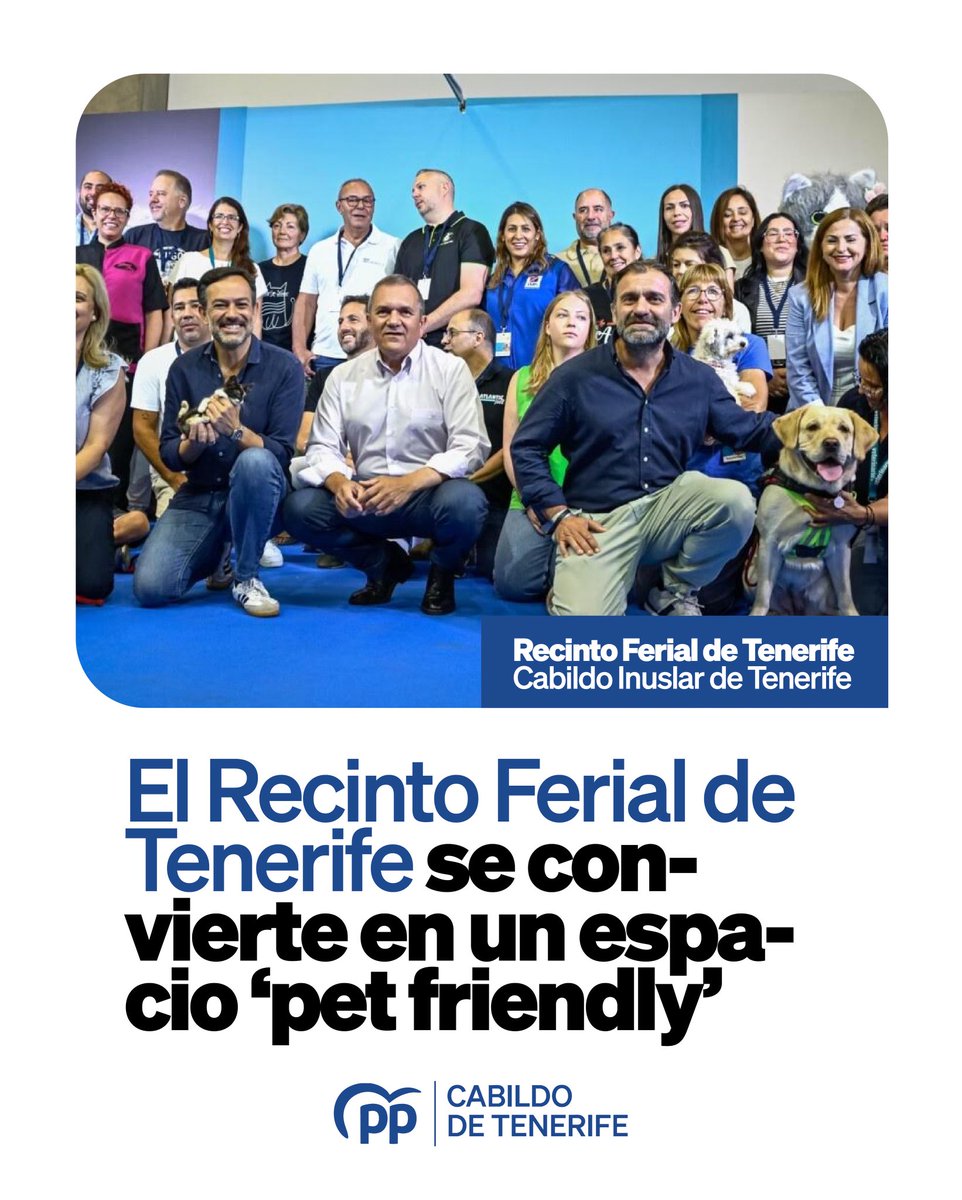 El área azul del Cabildo de Tenerife convierte al Recinto Ferial en un espacio ‘pet friendly’, dando respuesta a una demanda ciudadana y adaptándose a la normativa vigente en materia de Bienestar Animal.