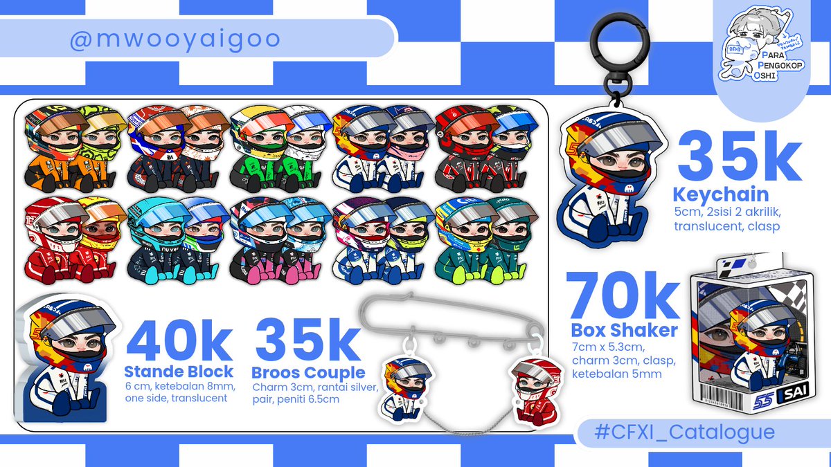 mwooyaigoo's tweet photo. (🔁  &amp; 💗 are very apprecaited!) 

Hello, My Pre-order for #CF21 is open! 
🗓️ 3 - 13 September 2025
📬 Pick-up &amp; Mail order!
🫧 JJK, ALNST, F1, YCH etc..
📍 Para Pengokop Oshi 
•https://t.co/3vqykFWWB3•

#cf21catalogue #jjk #alienstage #bnha #blackbutler #dandadan #TSHD #F1 https://t.co/BfZdNkUrLY