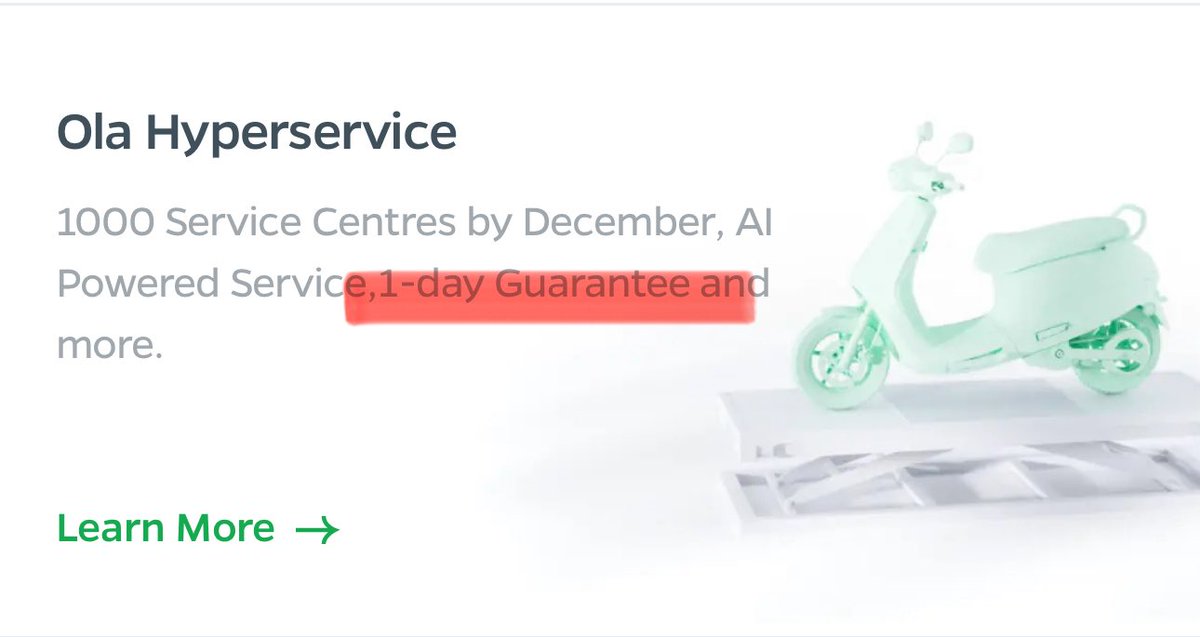 <a href="/OlaElectric/">Ola Electric</a> <a href="/bhash/">Bhavish Aggarwal</a> Day 41 of complaining about not getting service for my Ola scooter repair. Scotter is sitting in service center still no response. Anyone buying ola scooter beware. You will get zero after sales service from ola if you face any issue. What is fake 1 day AI guarantee repair