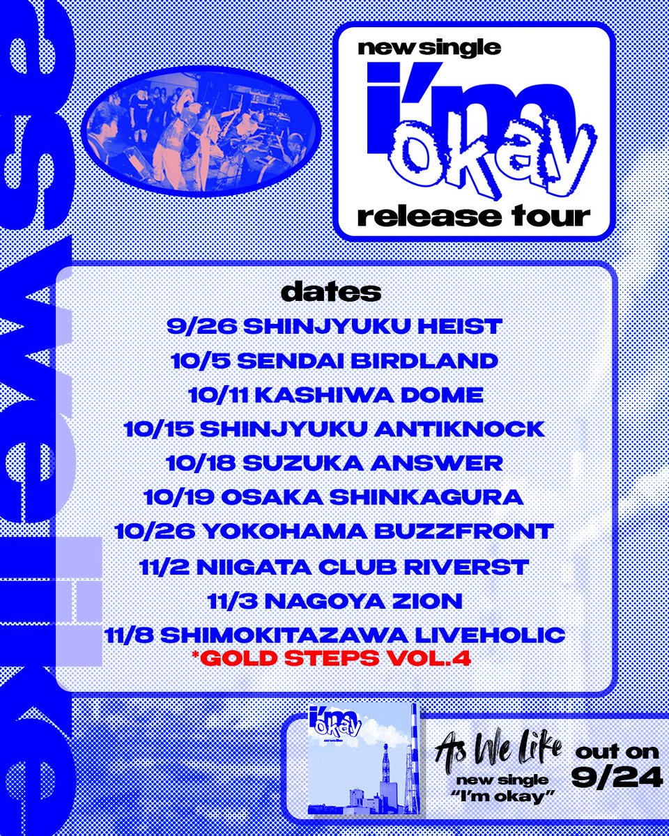 🆕💣40周年ﾒﾛﾎﾞﾑ&amp;AWLﾂｱｰ解禁💣🆕
2025.10/15(水)
ANTIKNOCK 40th Anniv.
【Melodic Bomb vol.18】
As We Like"I'm Okay Release Tour"
Midnight Skies&amp;Beachsmoke JapanTour2025

🕰️OP16:30/ST16:50
💵ADV¥2500(+1D)
📲t.livepocket.jp/e/m_bomb18
📩各予約

出演者情報は引用リツイートにて!!!