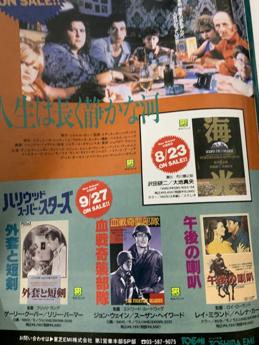 ビデオでーた　1989年10月
最近ビデオのジャケット見ると
純正ケースはどんなのだったか思い出してしまう。
共感してくれる人はいないでしょうけど。