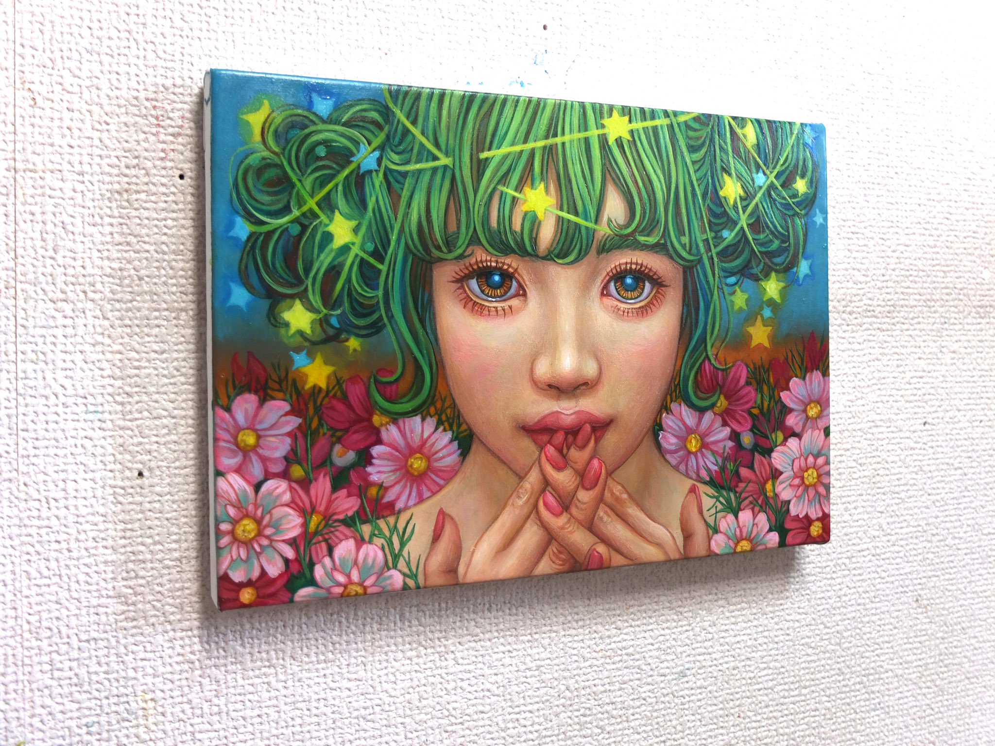 ★美瑛・いも畑とポプラ・肉筆油彩画・F6キャンバス 魅力的な価格 ☆美瑛・うねるイモ畑・肉筆油彩画・F6キャンバス