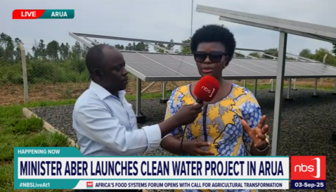 Minister of State for Relief, <a href="/LillianAber/">Lillian Aber</a>, is today launching a water Project in Arua district. People in the remote areas of Arua district travel long distances to find safe and clean drinking water.

<a href="/OmagorJoseph/">Omagor Joseph</a> 

#NBSLiveAt1 #NBSUpdates