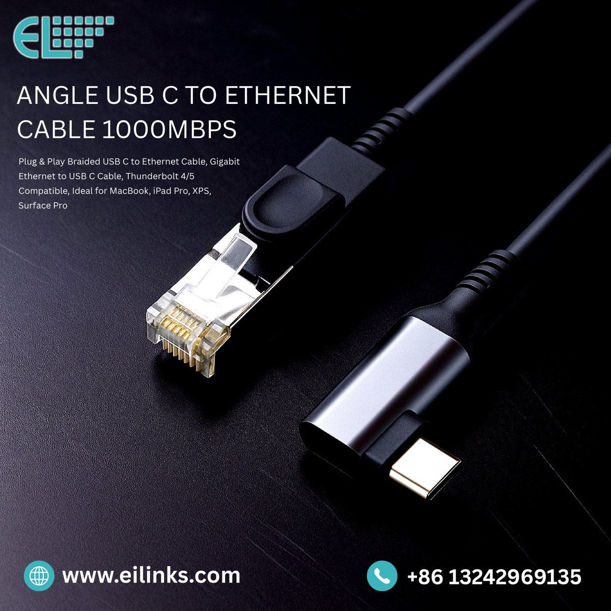 eilinks195067's tweet image. Say goodbye to WiFi drops with our Angle USB-C to Ethernet Cable (1000Mbps) — built for smooth gaming, 4K streaming &amp;amp; nonstop productivity. ⚡

Connect smarter with Eilinks.com 

🌐 eilinks.com/product/angle-…

#USBC #EthernetAdapter #GigabitEthernet #TechGear #Eilinks