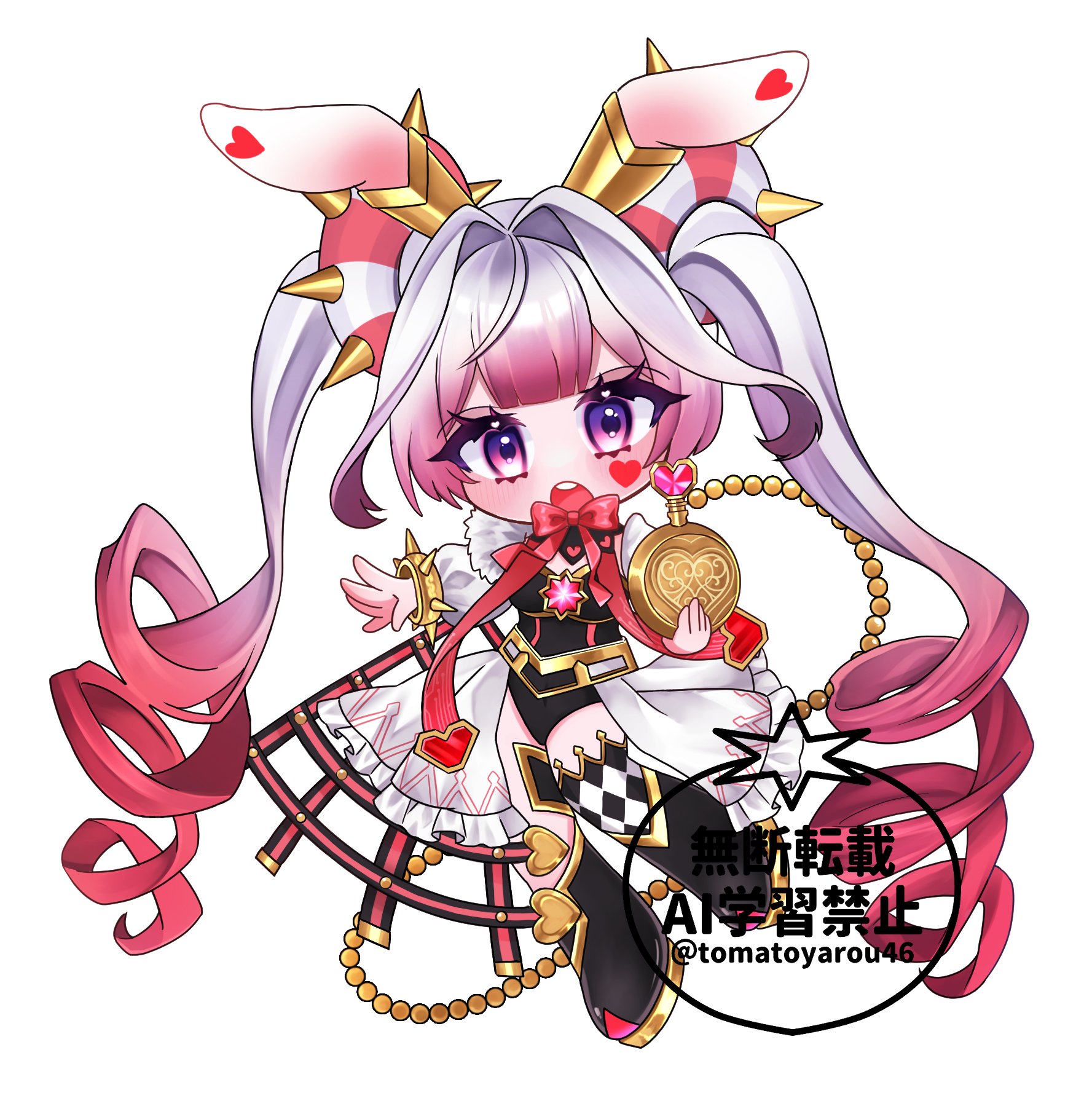 T.Tmama★プロフ必読 似顔絵ギフト制作 限定一点】手紙をモチーフにしたピンク髪の小悪魔【モーション