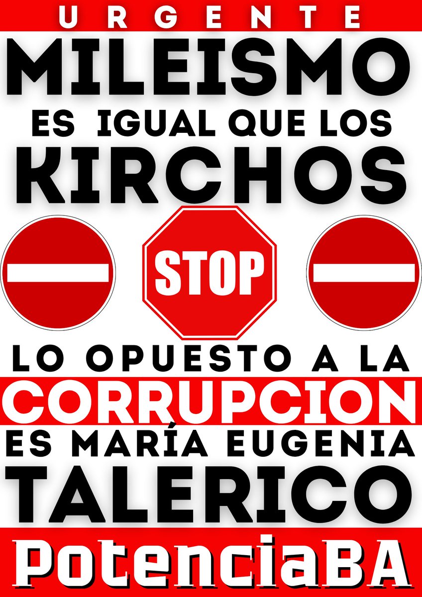 #YoNoVotoCorruptos

#NiMileiNiKirchnerismo

#PotenciaBA 💪🏻🇦🇷

<a href="/eugetale/">Maria Eugenia Talerico</a> #MariaEugeniaTalerico 🇦🇷