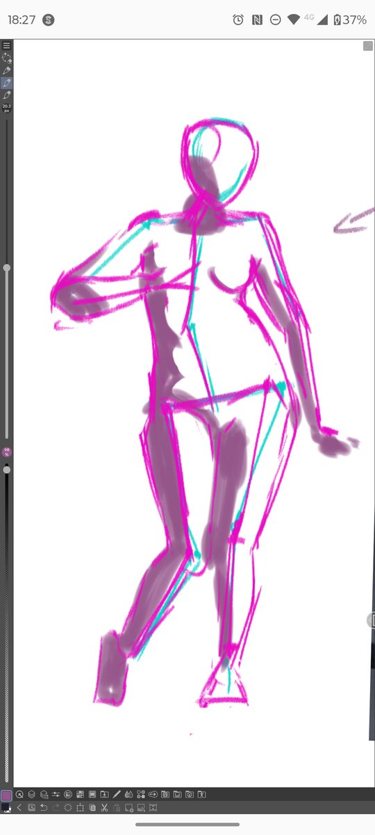 Вчора був перший урок з репетиторкою, результат як для першого разу непоганий. Вчимось малювати пози та анатомію.