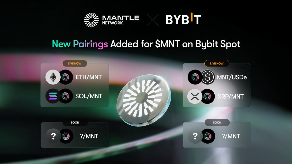 Trading $MNT just got way easier.

Four new spot pairs are now live on <a href="/Bybit_Official/">Bybit</a> — with many more coming your way real soon.

Greater accessibility, broader reach, and more ways to trade.

More 👇