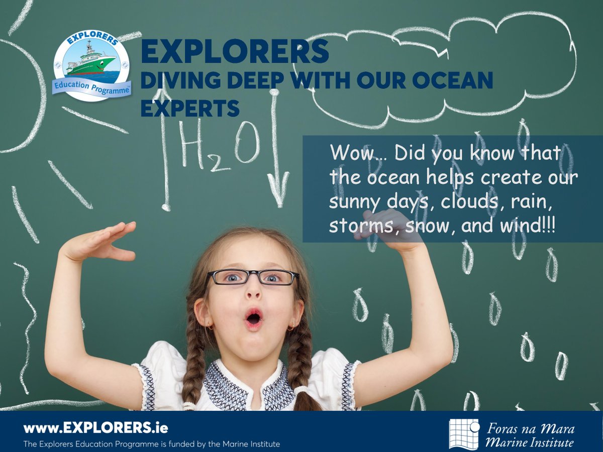 Are your students aware of how much the ocean impacts every aspects of our lives? Our resources are full of fun facts and fun activities to help bring the sea into the classroom! have a look at explorers.ie and while you're at it, schedule a visit with one of our