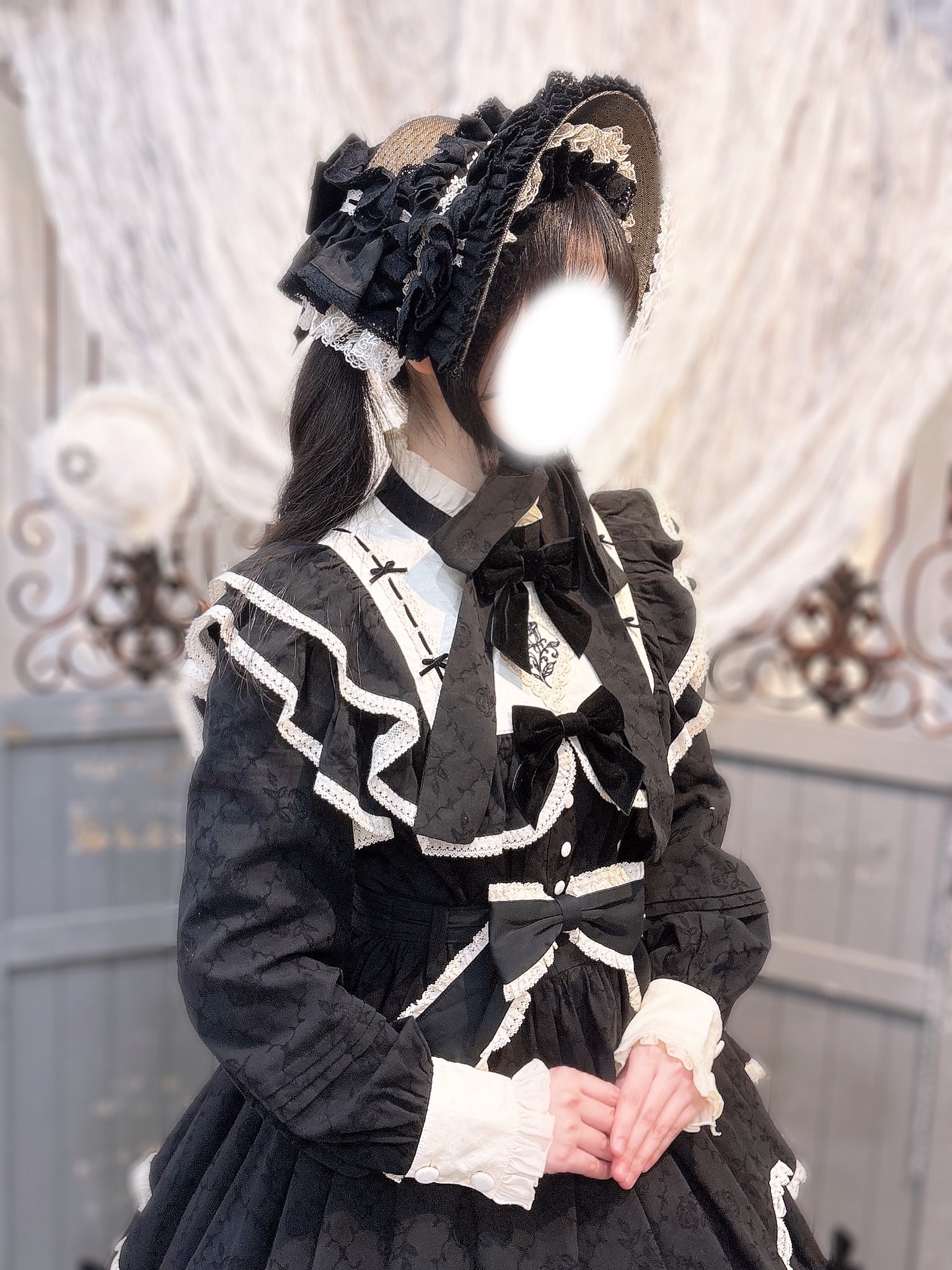 ※kikoさん専用 house on the hill ワンピース&ボンネット アンティビジューキャットプリントワンピース｜ピンクハウス