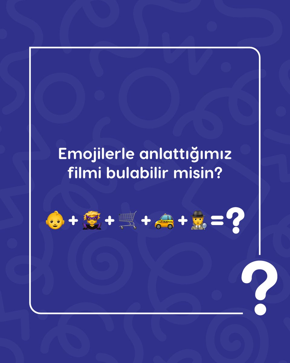 Bu emojiler hangi filmi anlatıyor?​

​İpucu: 90’ların unutulmaz aile komedilerinden biri, başrolde ise minik bir kahraman var. 

Tahminini yorumlara bırak! 👇