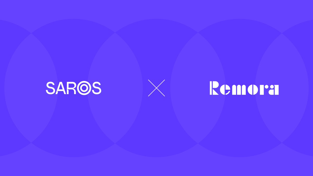 Saros x Remora 파트너십 로고