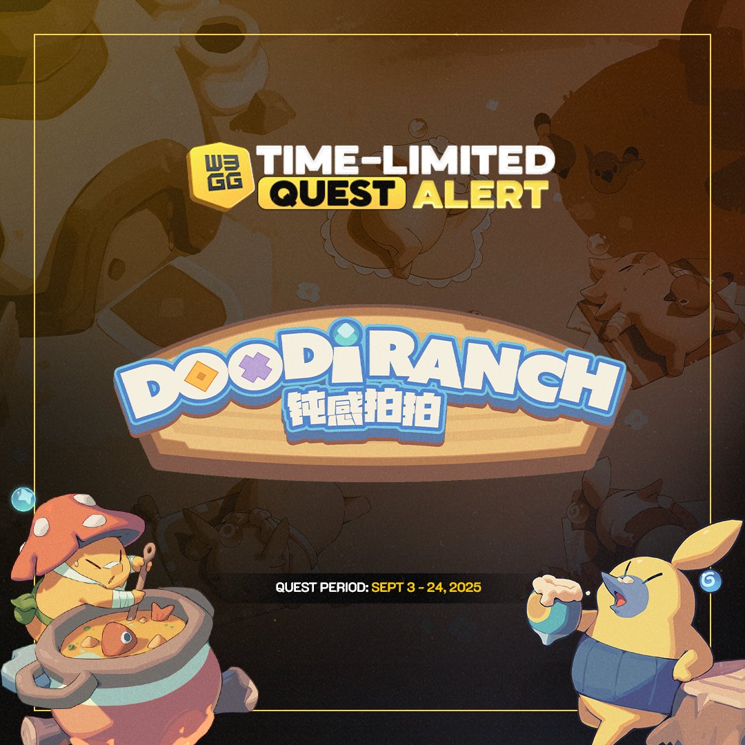 Your Chance to Win Daily USDT in DoodiRanch 🐮💛

Time to go full rancher mode! W3GG’s <a href="/DoodiPals/">DoodiPals</a>  Quests are live until Sept 24 👇

1️⃣ Like and retweet this tweet
Complete &amp; send proof here: app.w3gg.io/quests/5827755…
2️⃣ Collect 10 postcards in DoodiRanch
🔗 app.w3gg.io/quests/5827728…