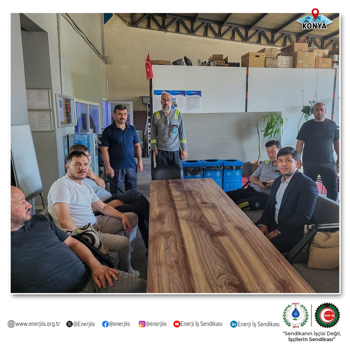 Sendikamızın Genel Merkez Teşkilatı tarafından, MEDAŞ Konya Selçuklu ekiplerine ziyarette bulunulup, değerli üyelerimize sendikal faaliyetler hakkında bilgilendirmeler yapıldı.

Üyelerimize misafirperverliklerinden ötürü teşekkürlerimizi sunuyor, çalışmalarında muvaffakiyetler