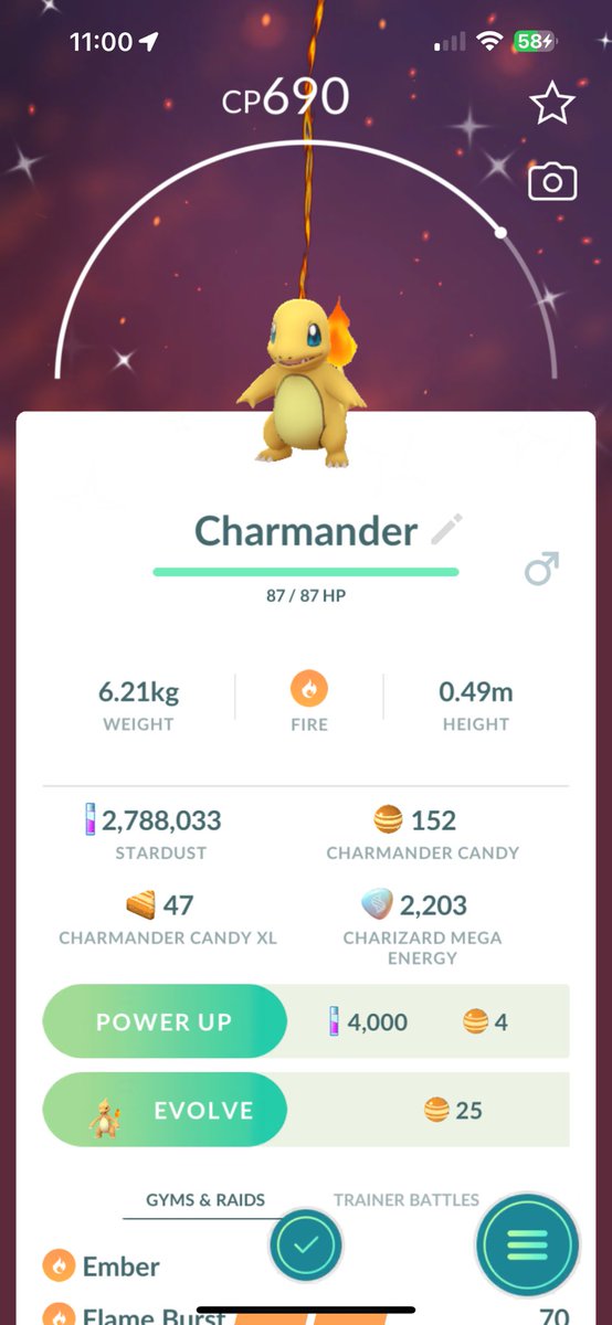 My first shiny Charmander since 2020! ✨ 

#pokemon #pokemongo #charmander