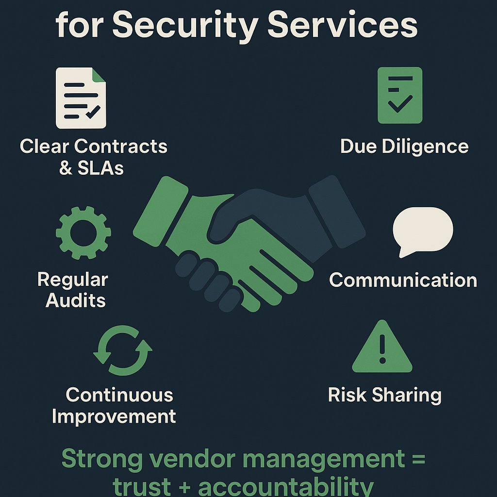 DynamicReact's tweet image. 🤝 Vendor Management in Security
✅ Clear contracts & SLAs
✅ Due diligence
✅ Regular audits
✅ Open communication
✅ Risk sharing
✅ Continuous improvement
Good vendor management builds trust + accountability.
#Security #RiskManagement