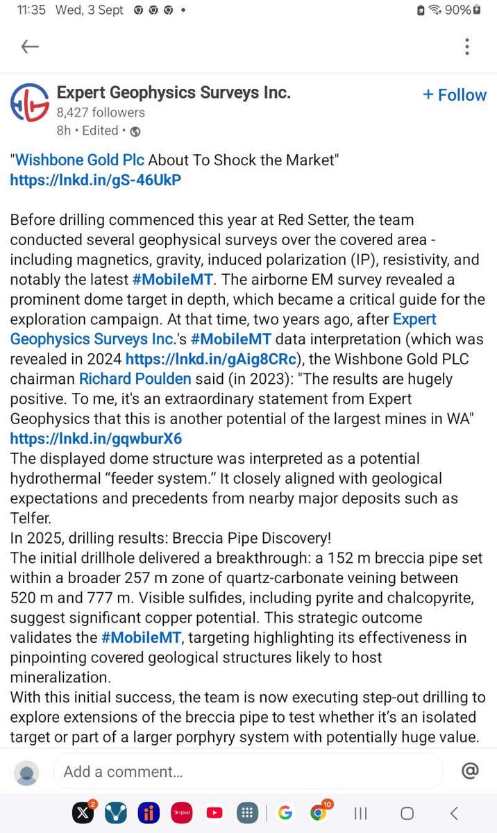 #WSBN WOW

Message from Expert Geophysics Survey 

"Wishbone Gold PLC About to Shock the Market"