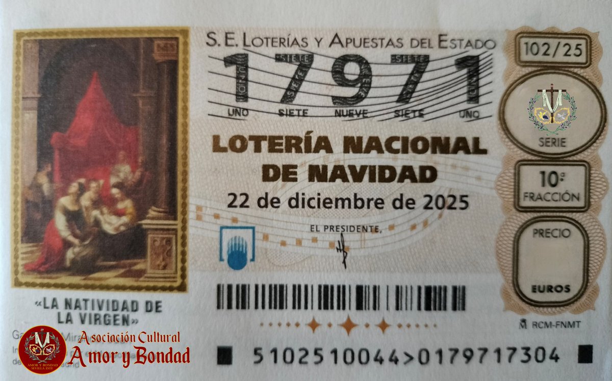 amor_bondad's tweet photo. Ya están disponibles los décimos del SORTEO EXTRAORDINARIO DE NAVIDAD. Para adquirirlos, se ruega manden un WhatsApp al número 680976753 para reservar el décimo y posteriormente recogerlo en nuestro local/Oratorio los miércoles de 18:00 a 21:00 horas.

Precio: 23€ https://t.co/r71wxB6hBZ