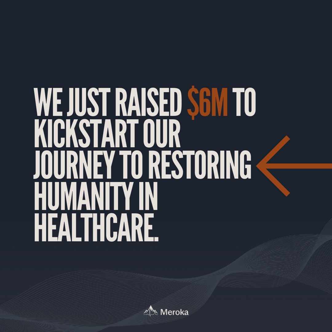JoinMeroka's tweet photo. We just launched with a $6M seed round to restore humanity in healthcare.
– Less admin
– More patient care
– Employee ownership for care teams
The future of independent medicine starts here.
@btv_vc @slow @8vc
#IndependentPhysicians #EmployeeOwnership #Meroka https://t.co/n1QbPmPqRo