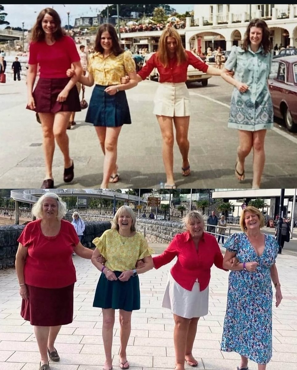 İngiltere'de yaşayan 4 arkadaş, 1971 yılında çekildikleri pozun aynısını 2025 yılında yeniden çekildi.