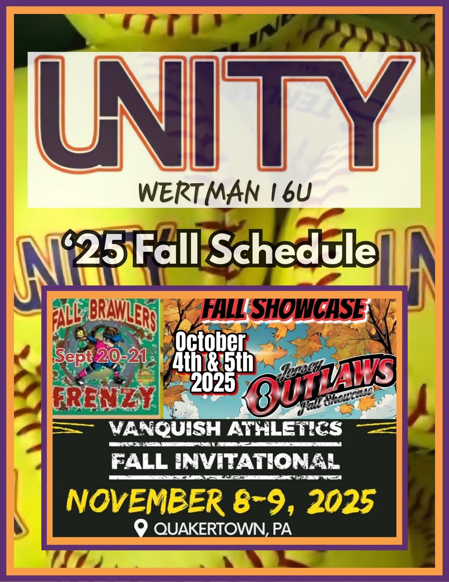 UnityWertman16's tweet image. Our fall schedule is ready, and practices start this week!! If your 16U eligible player is still looking for a team to call home, please reach out!

🥎 Regional showcase tourneys
🇺🇲 National organization with guest opportunities 
💪🏻 Winter workouts 
📚 College recruiting guidance