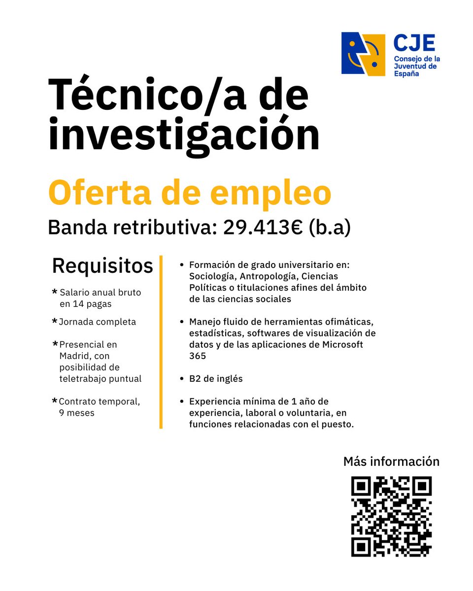 🔴 NUEVA OFERTA DE EMPLEO: Técnico/a de Investigación

🔗 cje.org/tecnico_invest…