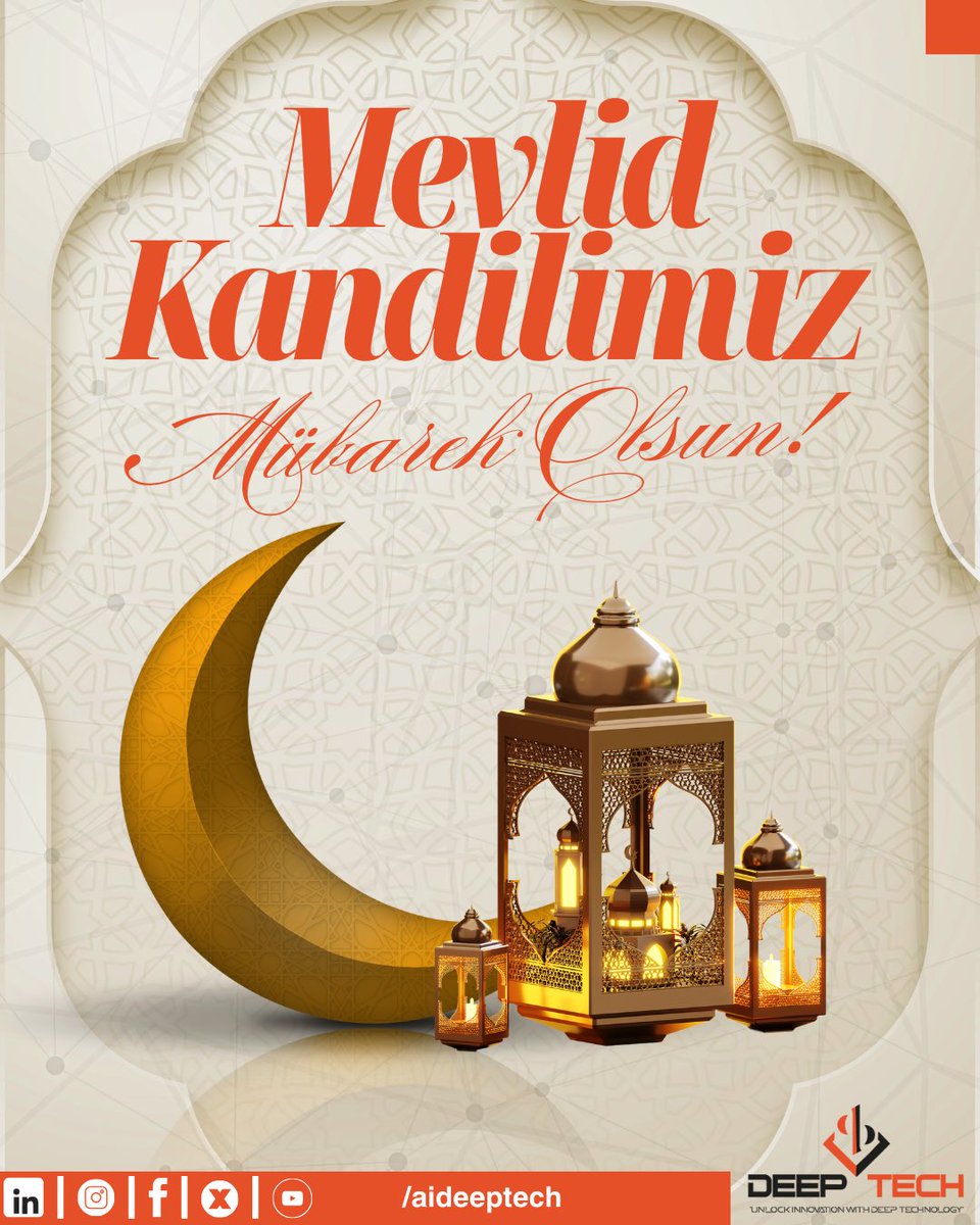 Mevlid Kandilimiz Mübarek Olsun… #aideeptech #MevlidKandili