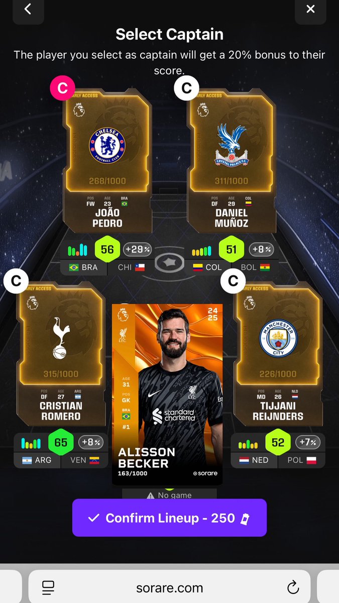 Hey <a href="/NepentheZ/">NepentheZ</a> I need some advice. How hard is to actually win the arena? I was thinking of playing it for the first time (uncapped arena) this gameweek with this lineup. What do you think so? (Made a little edit just until I buy Allison)