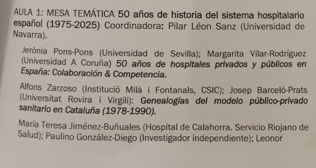 jbarceloprats's tweet image. Avui he participat al XIX Congrés de la @SEHMedicina, a la @FMedicinaUniCM de Madrid, amb la comunicació &quot;Genealogías del modelo público-privado sanitario en Cataluña (1978-1990)&quot;.