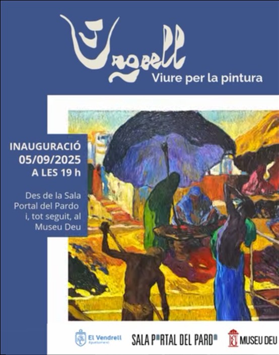 Museu Deu (@museu_deu) on Twitter photo 🆕Exposició temporal "Urgeell. Viure per la pintura"
Inauguració: divendres 5 de setembre a les 19 h.
Us hi esperem!
<a href="/elvendrell_cat/">Ajuntament del Vendrell</a> <a href="/CulturaVendrell/">Regidoria de Cultura i Patrimoni</a> <a href="/VendrellMuseus/">Museus del Vendrell</a> 🆕Exposició temporal "Urgeell. Viure per la pintura"
Inauguració: divendres 5 de setembre a les 19 h.
Us hi esperem!
<a href="/elvendrell_cat/">Ajuntament del Vendrell</a> <a href="/CulturaVendrell/">Regidoria de Cultura i Patrimoni</a> <a href="/VendrellMuseus/">Museus del Vendrell</a>