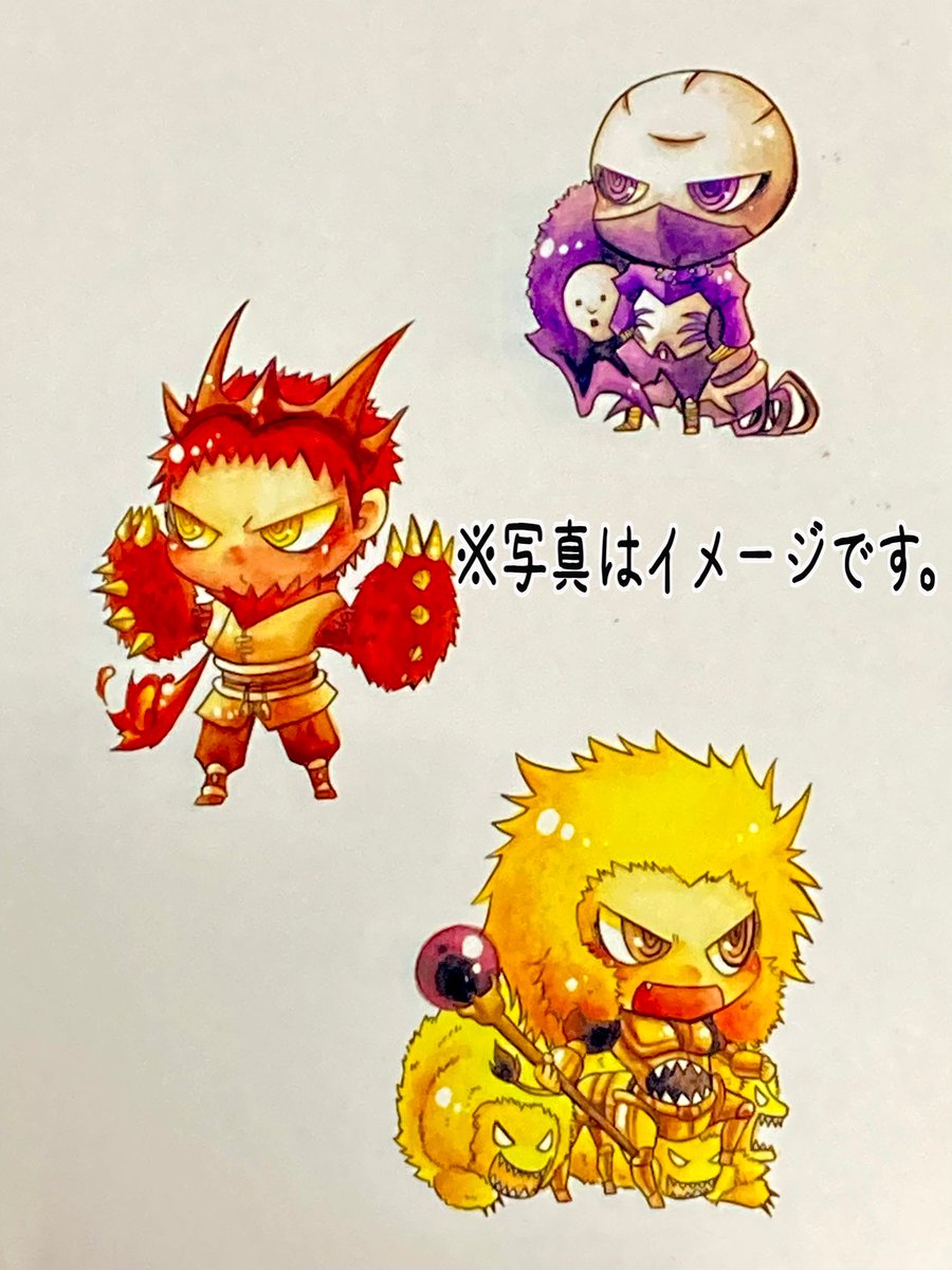 #昔の絵
お、たぶん2011年の同人イベント用の魔物ラミカ(アクスタの極薄ペラペラ手作り版と思っといてください)の試しコピー出てきたわ。

これも原画見つからんけどコピーだけでも出てきてくれて良かった。可愛いね