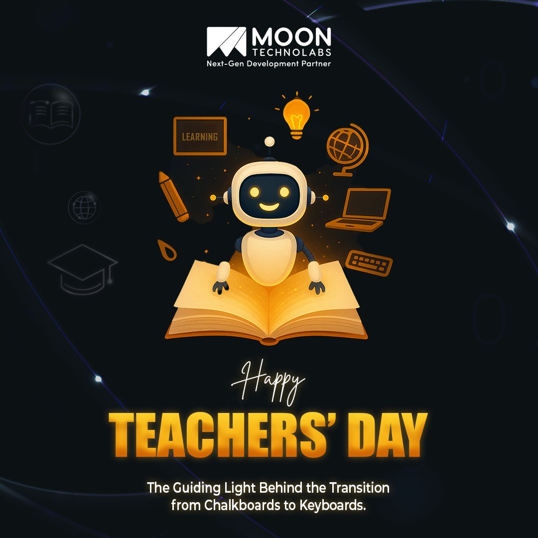 moontechnolabs's tweet image. Happy Teacher&apos;s Day to the educators who inspired the minds behind today&apos;s innovations. 👩‍🏫

Thank you for nurturing hearts and lighting the path forward. 📚

Your dedication inspires us every day.
.
.
.
#MoonTechnolabs #TeachersDay #HappyTeachersDay #Gratitude #Inspiration…